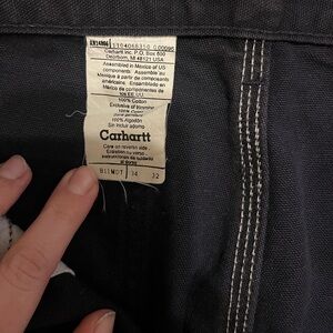 Mens Carhartt Navy Work Pants